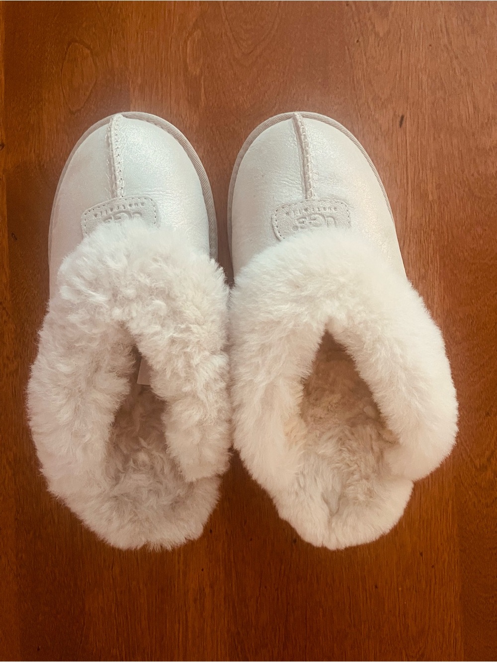 UGG Coquette Women's Shearling-Lined Slip-On Slippers - Cream